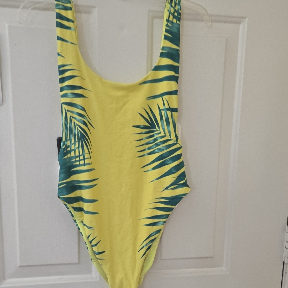 Aerie Yellow and Green Bathing suit One Piece